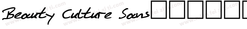 Beauty Culture Sans字体转换